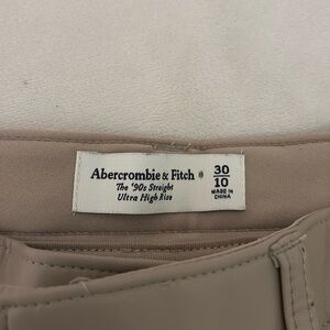 90’s straight ultra high rise leather pants